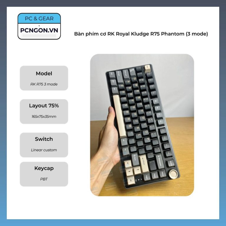 Bàn phím cơ RK Royal Kludge R75 Phantom - Pcngon