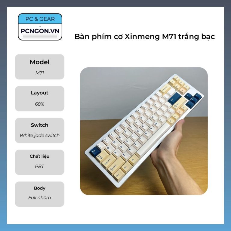 Bàn phím cơ Xinmeng M71 Blue - Pcngon