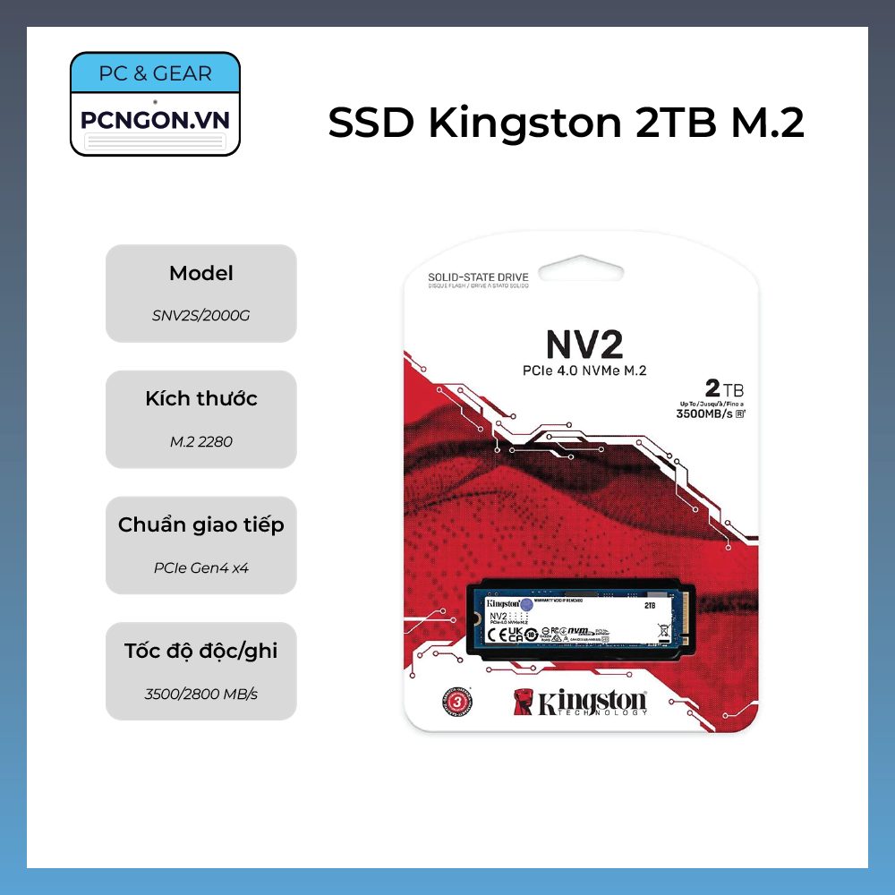 Ssd Kingston 2tb M.2 Pcie Gen4 X4 Nvme