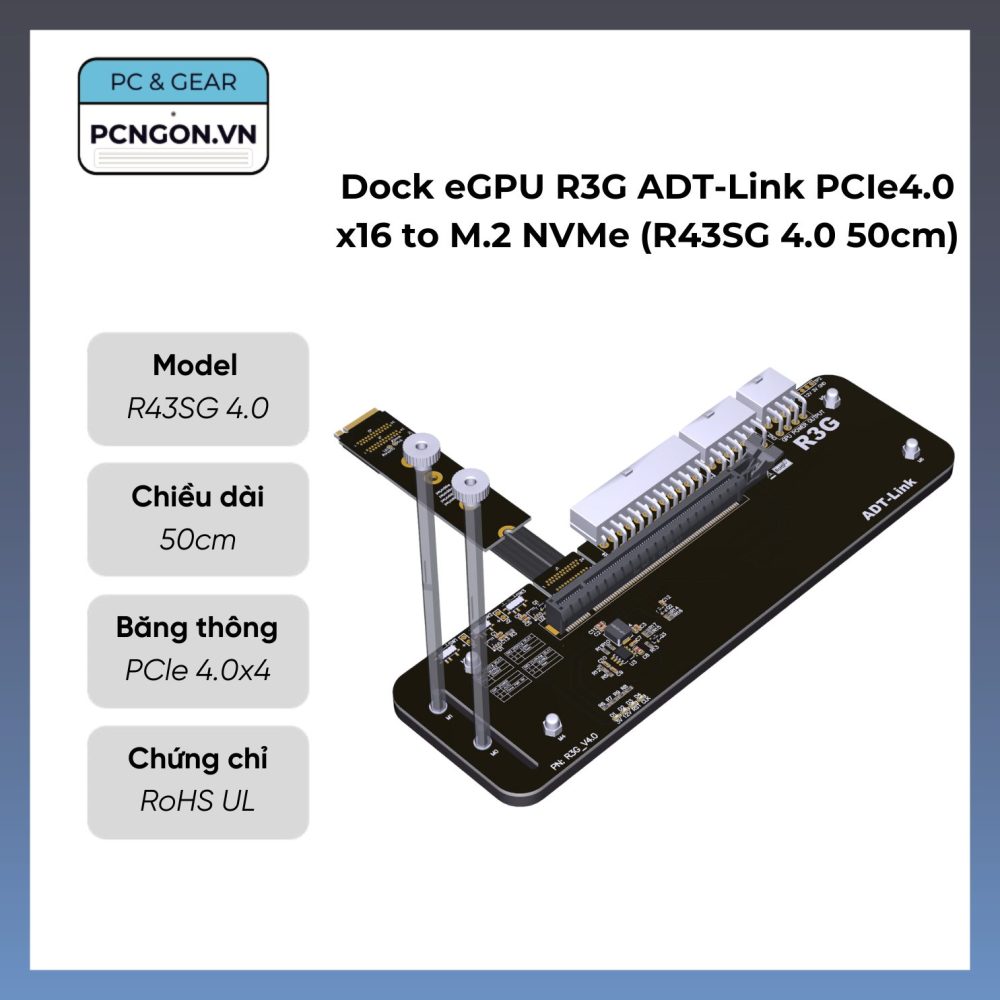 Dock Egpu R3g Adt-link Pcie4.0 X16 To M.2 Nvme (r43sg 4.0 50cm)