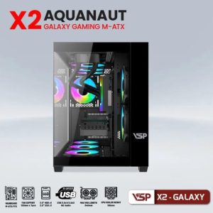 Aquanaut Pro Gaming M-atx X2 Galaxy - Đen 2