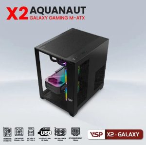 Aquanaut Pro Gaming M-atx X2 Galaxy - Đen 4