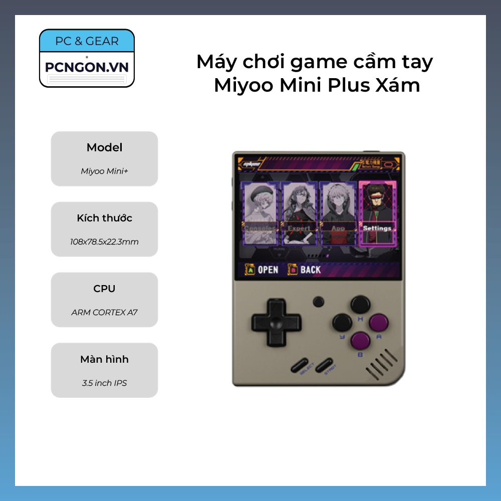 Máy Chơi Game Cầm Tay Miyoo Mini Plus Xám