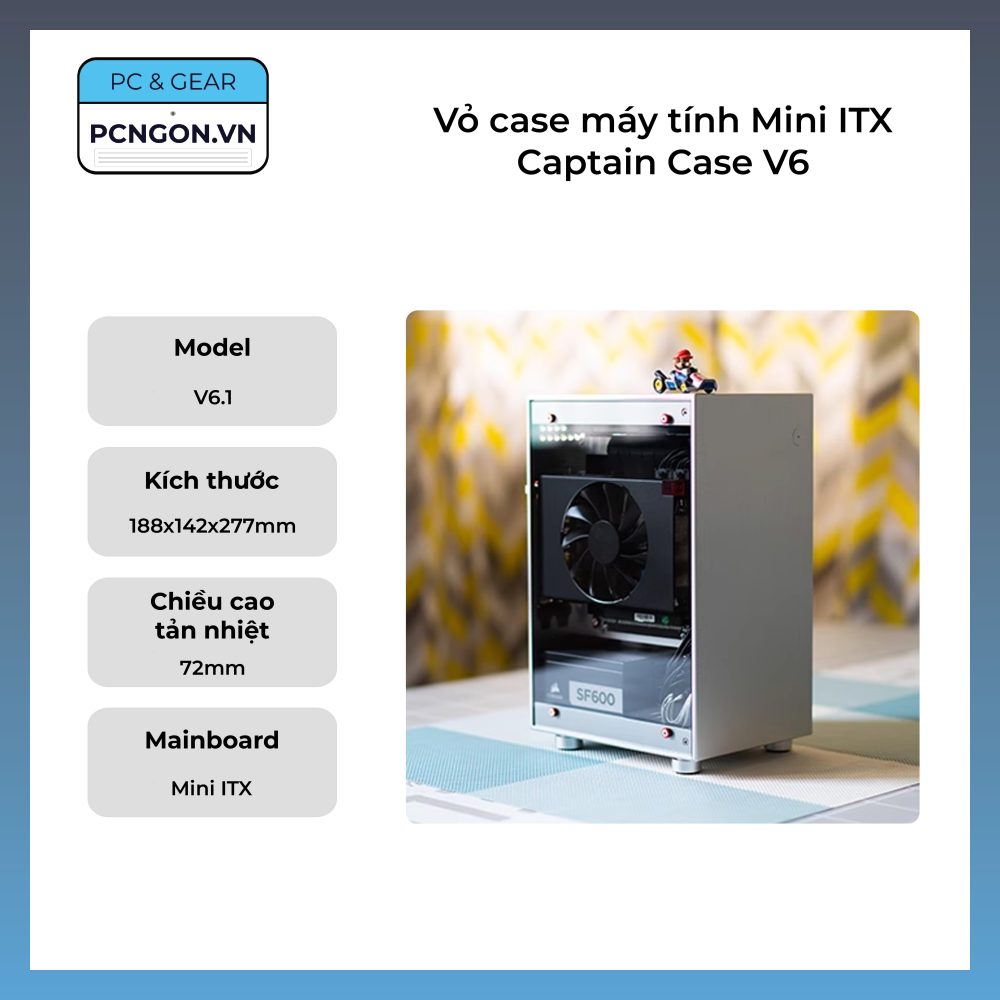 Vỏ Case Máy Tính Mini Itx Captain Case V6
