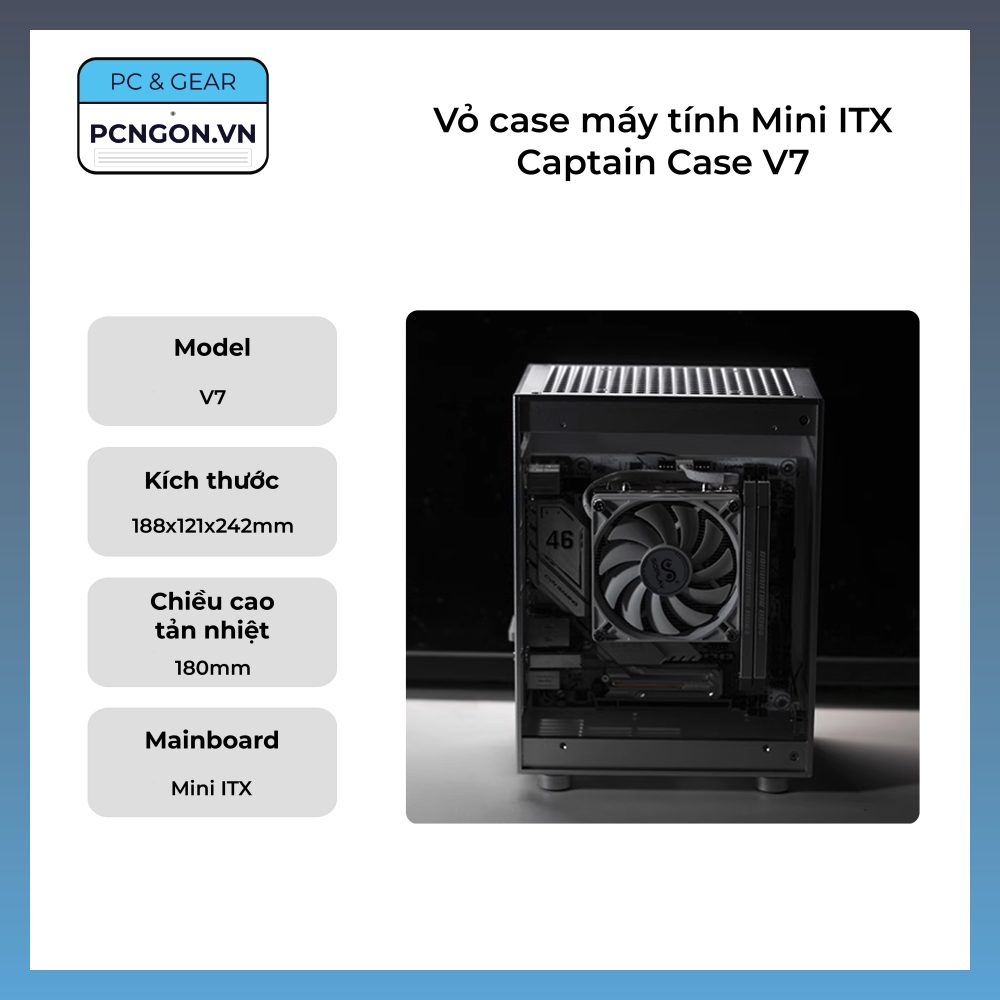 Vỏ Case Máy Tính Mini Itx Captain Case V7