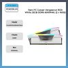 Ram Pc Corsair Vengeance Rgb White 32gb Ddr5 6000mhz (2 X 16gb)