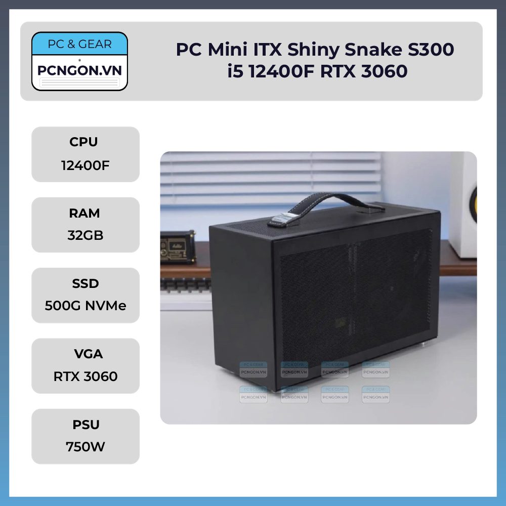 Pc Mini Itx Shiny Snake S300 I5 12400f Rtx 3060