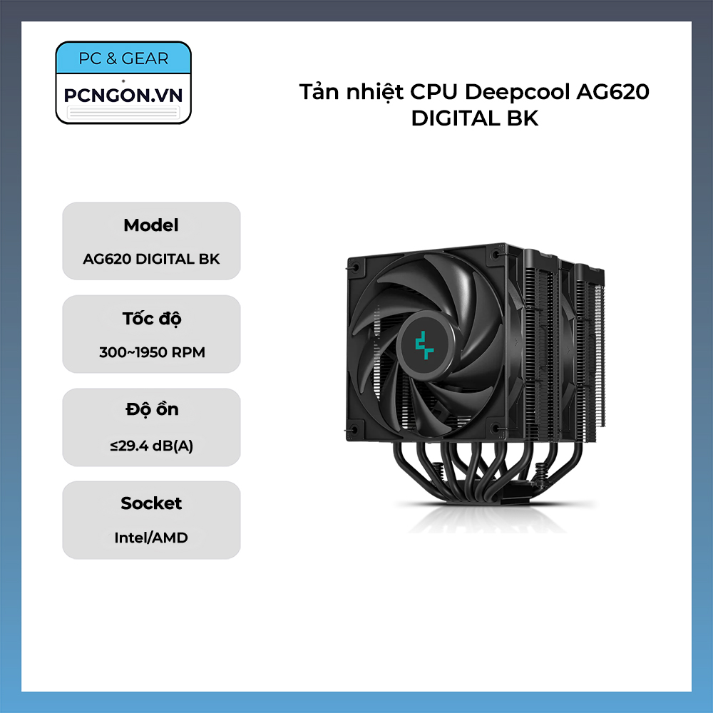 Tản Nhiệt Cpu Deepcool Ag620 Digital Bk