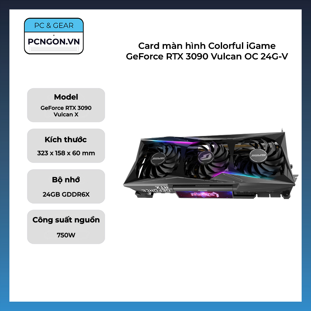 Card Màn Hình Colorful Igame Geforce Rtx 3090 Vulcan Oc 24g-v