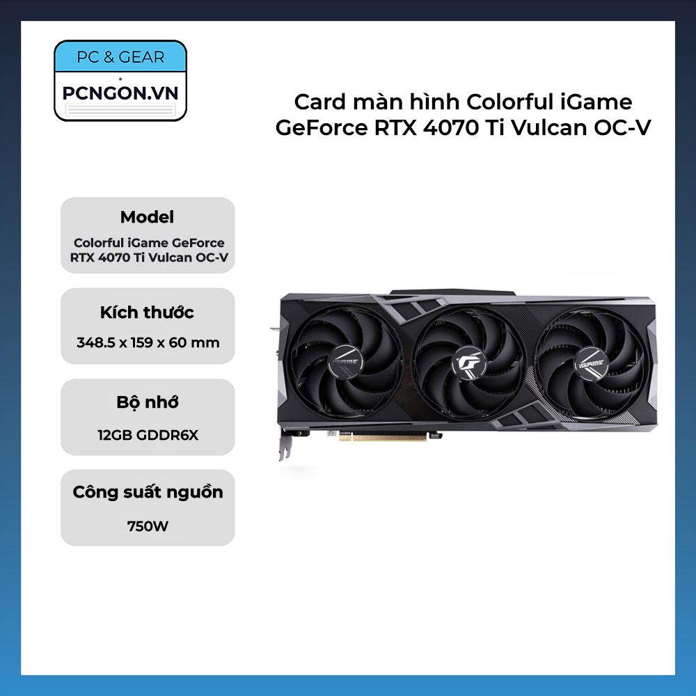 Card Màn Hình Colorful Igame Geforce Rtx 4070 Ti Vulcan Oc-v