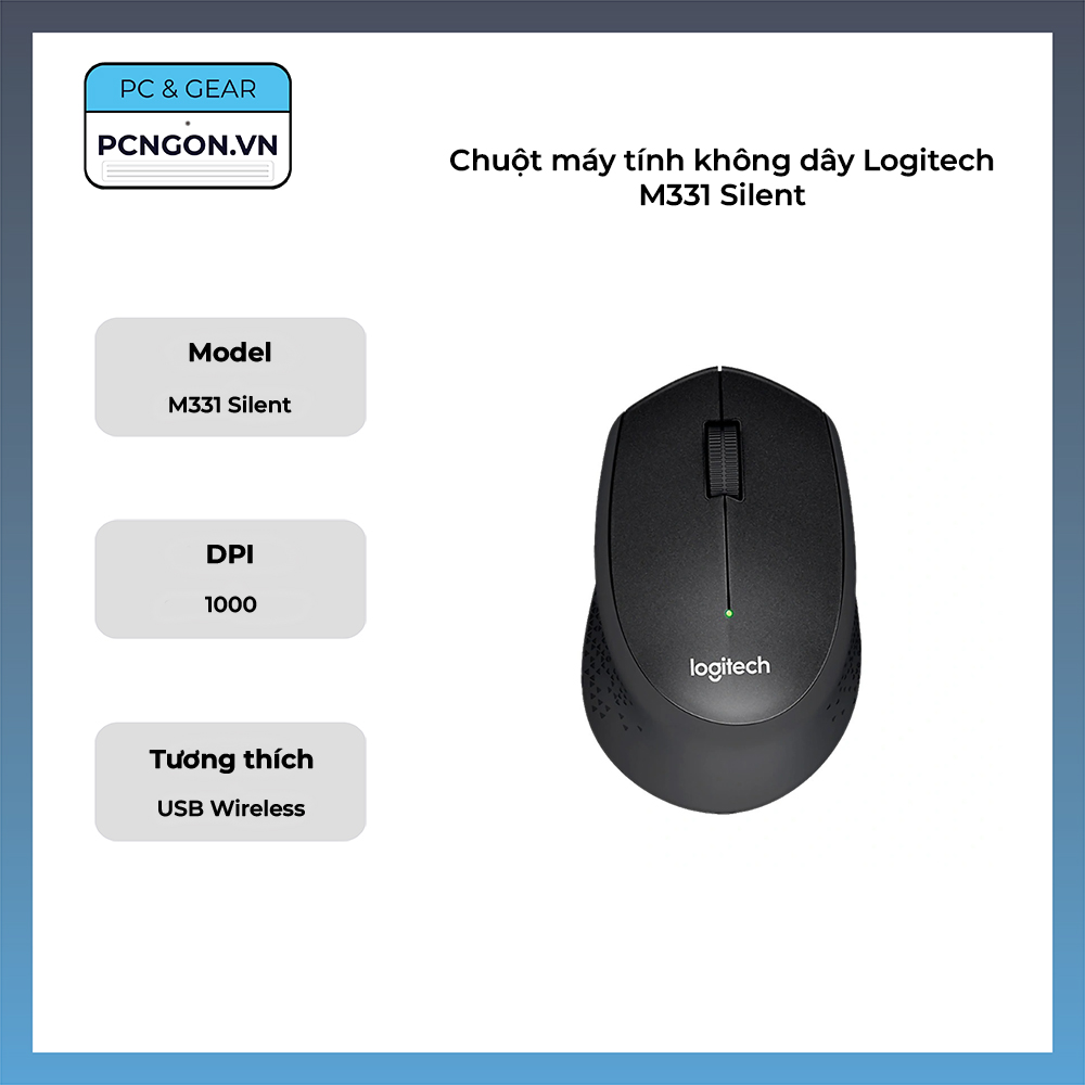 Chuột Máy Tính Không Dây Logitech M331 Silent