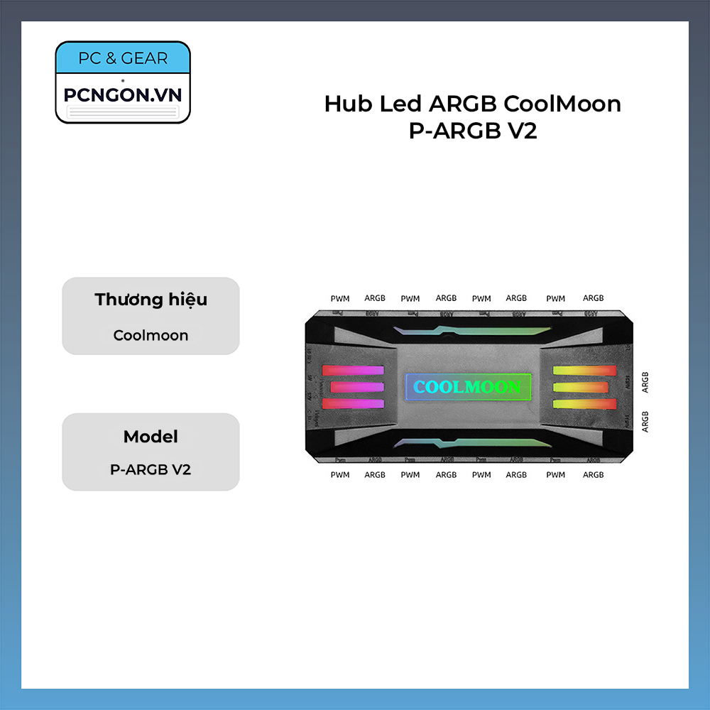 Hub Led Argb Coolmoon P-argb V2