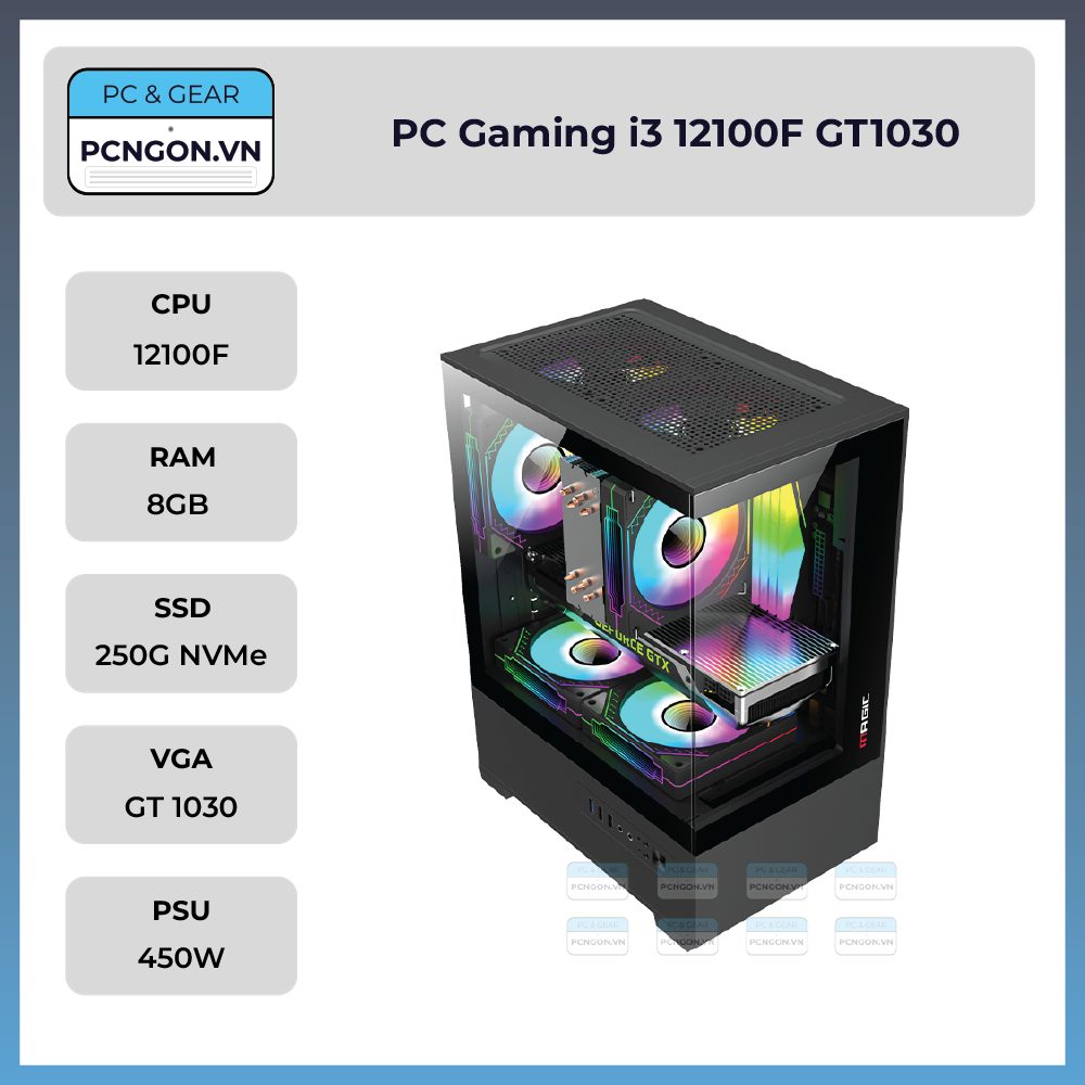 Pc Gaming I3 12100f Gt1030