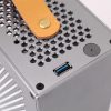 Vỏ Case Máy Tính Mini Itx Bug A1 - Bạc (tay Cầm Da) 3