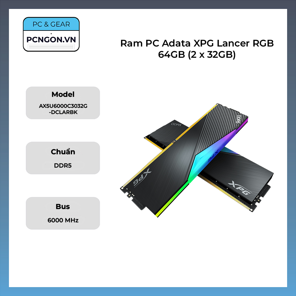 Ram Pc Adata Xpg Lancer Rgb 64gb (2 X 32gb)