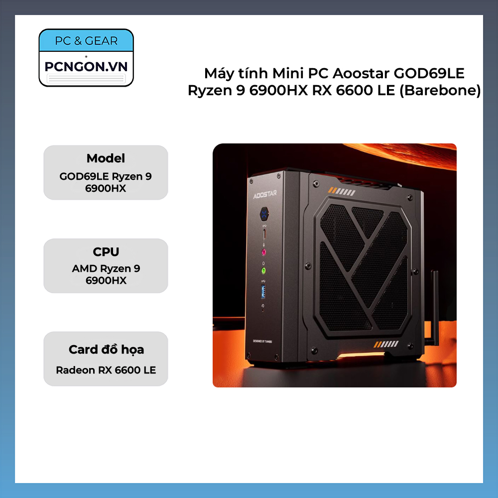 Máy Tính Mini Pc Aoostar God69le Ryzen 9 6900hx Rx 6600 Le (barebone)