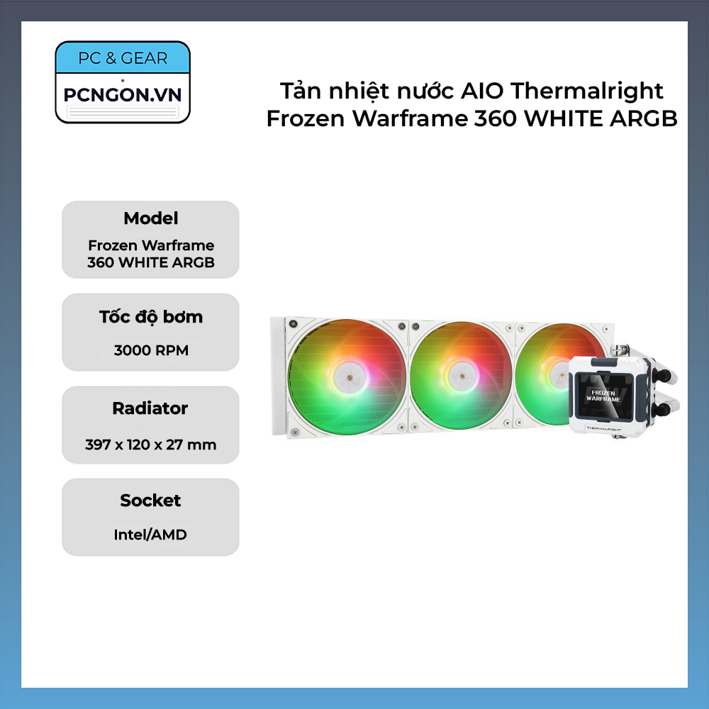 Tản Nhiệt Nước Aio Thermalright Frozen Warframe 360 White Argb