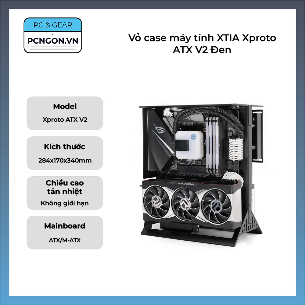 Vỏ Case Máy Tính Xtia Xproto Atx V2 Đen