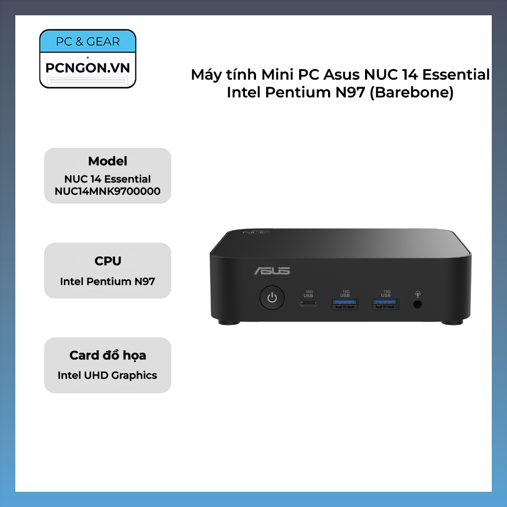 Máy Tính Mini Pc Asus Nuc 14 Essential Intel Pentium N97 (barebone)