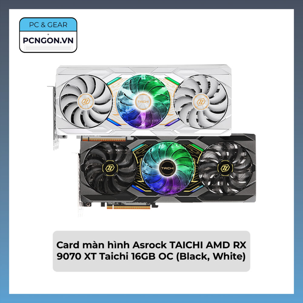 Card Màn Hình Asrock Taichi Amd Rx 9070 Xt Taichi 16gb Oc (black, White)