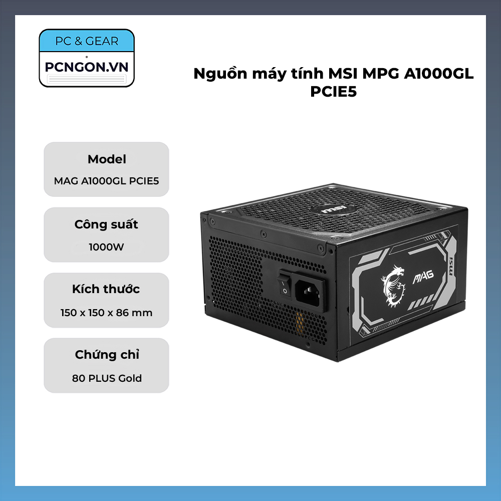 Nguồn Máy Tính Msi Mpg A1000gl Pcie5