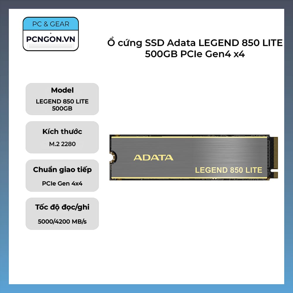 SSD Adata LEGEND 850 LITE 500GB PCIe