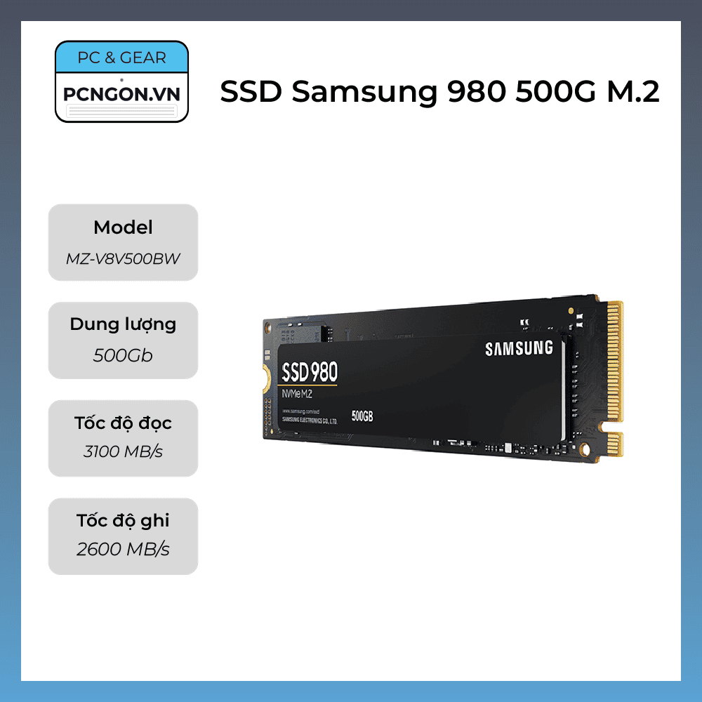 SSD Samsung 980 500GB M.2 NVMe PCIe