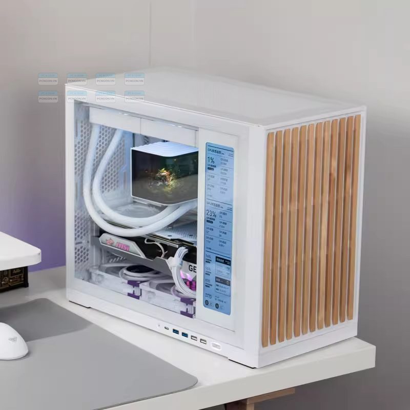 Vỏ Case Máy Tính Shiny Snake G600 Trắng 2