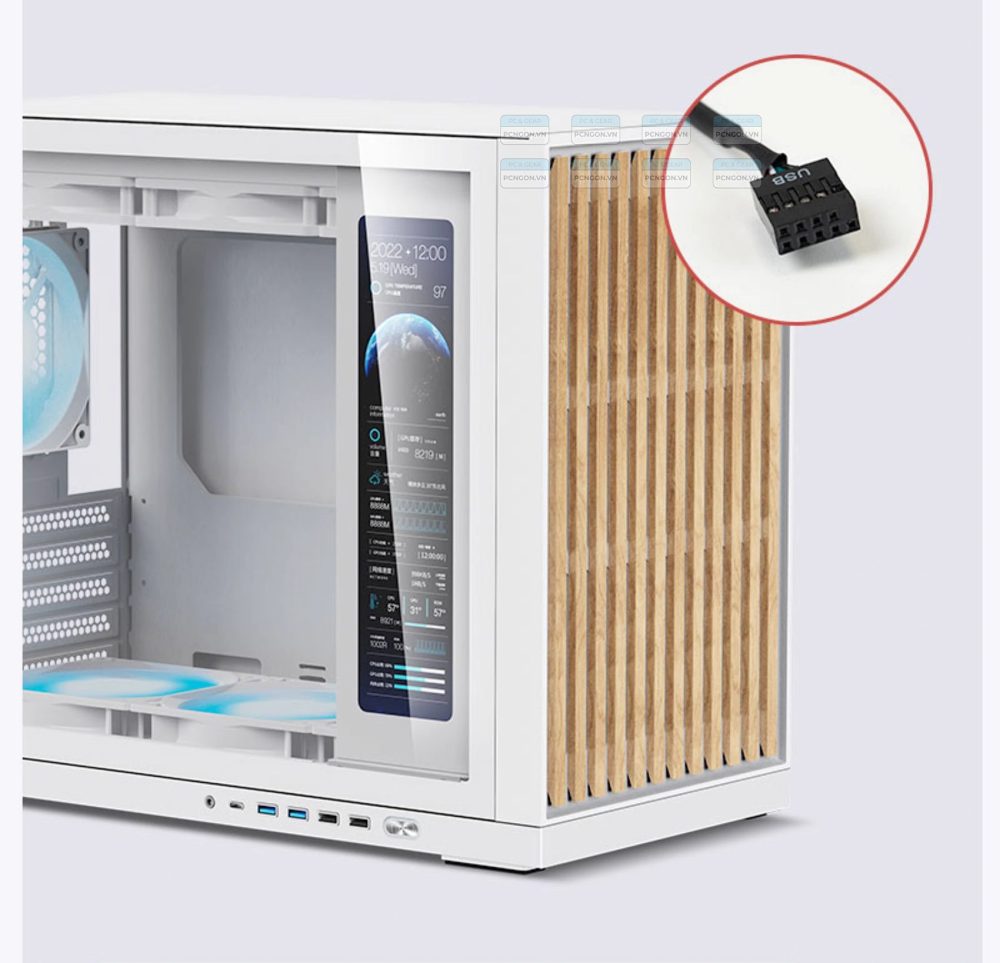 Vỏ Case Máy Tính Shiny Snake G600 Trắng 3