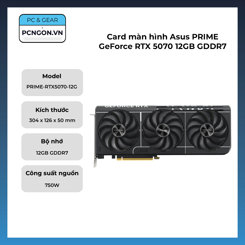 Card Màn Hình Asus Prime Geforce Rtx 5070 12gb Gddr7