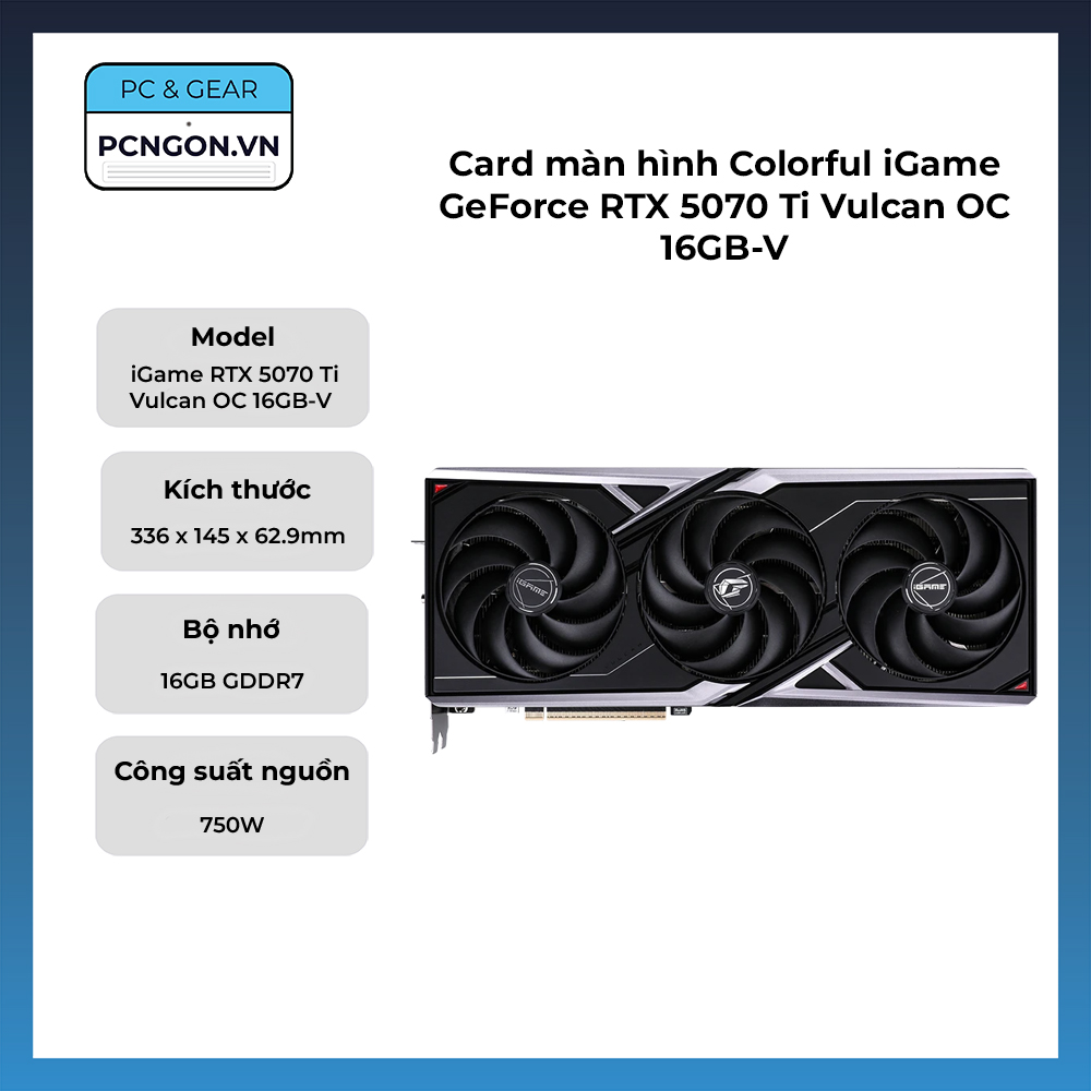 Card Màn Hình Colorful Igame Geforce Rtx 5070 Ti Vulcan Oc 16gb-v