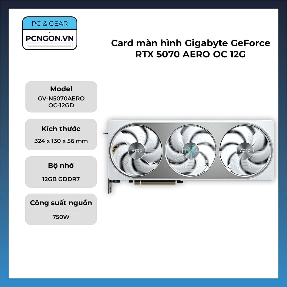 Gigabyte GeForce RTX 5070 AERO OC 12G