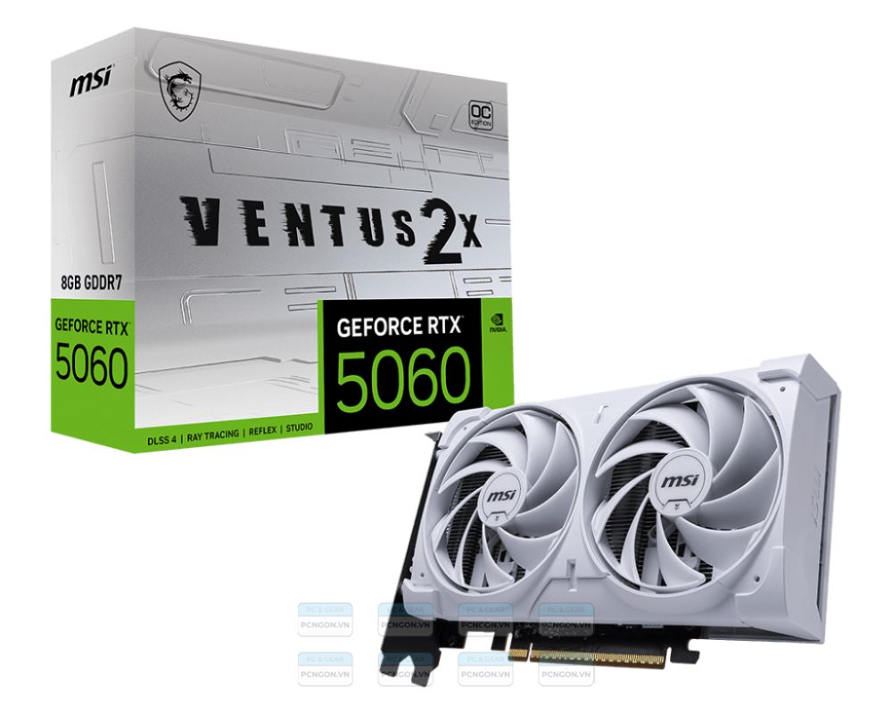 Card Màn Hình Msi Geforce Rtx 5060 8g Ventus 2x Oc White 1