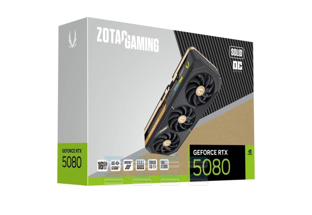 Card Màn Hình Zotac Gaming Geforce Rtx 5080 Solid Oc 2