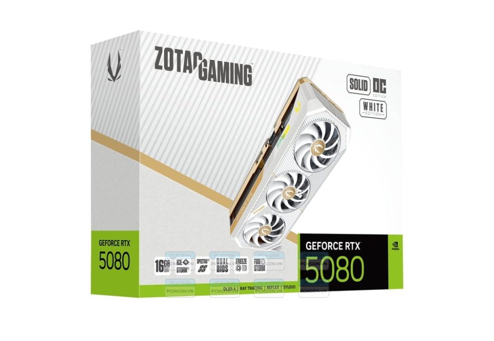 Card Màn Hình Zotac Gaming Geforce Rtx 5080 Solid Oc White Edition 1