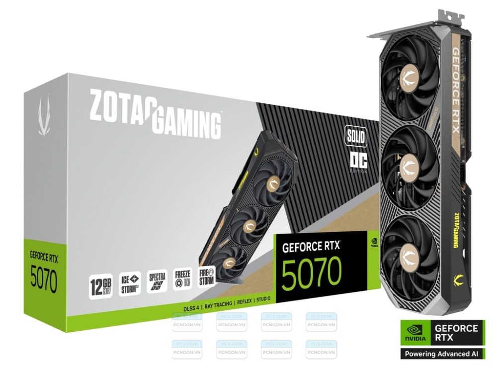 Card Màn Hình Zotac Gaming Geforce Rtx 5070 Solid Oc 1