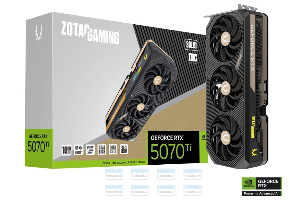 Card Màn Hình Zotac Gaming Geforce Rtx 5070 Ti Solid Oc 1