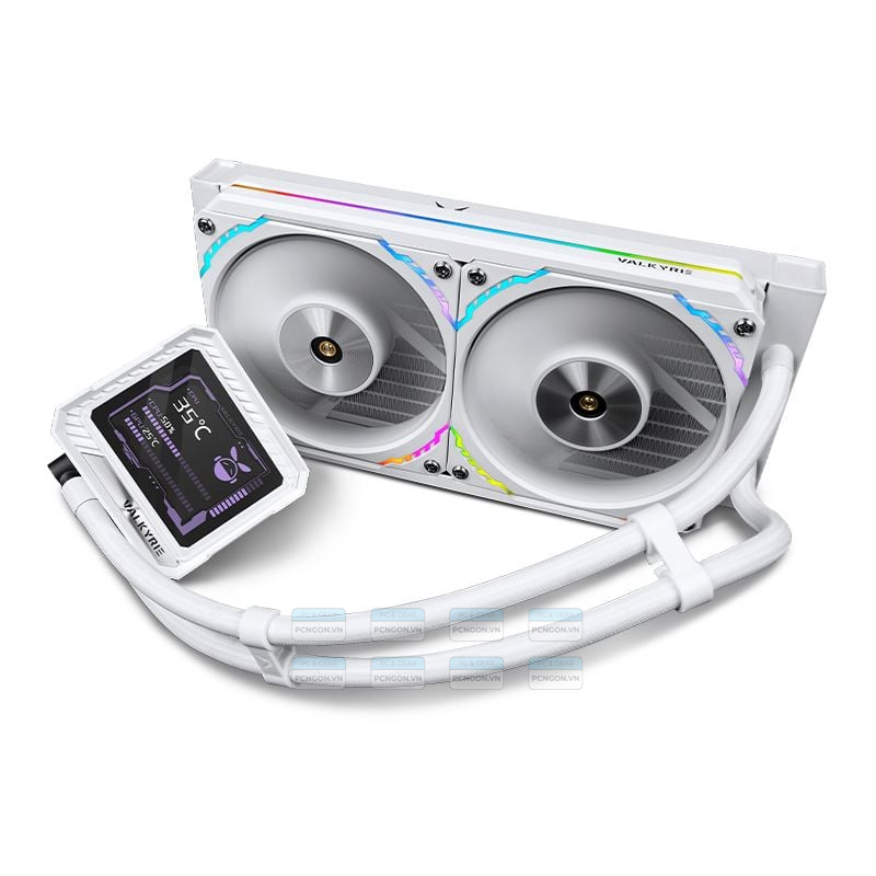 Tản Nhiệt Nước Aio Valkyrie Merlin V240 Trắng Tím 1