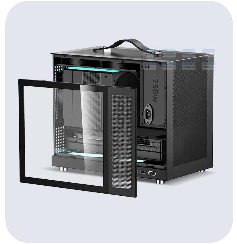 Vỏ Case Máy Tính Mini Itx Shiny Snake G350 Đen 4