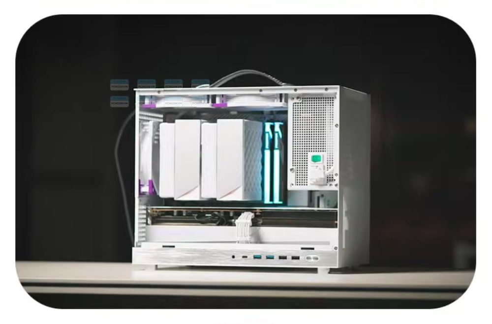 Vỏ Case Máy Tính Mini Itx Shiny Snake G350 Trắng 3