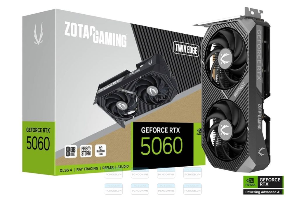Card Màn Hình Zotac Gaming Geforce Rtx 5060 8gb Twin Edge Gddr7 1