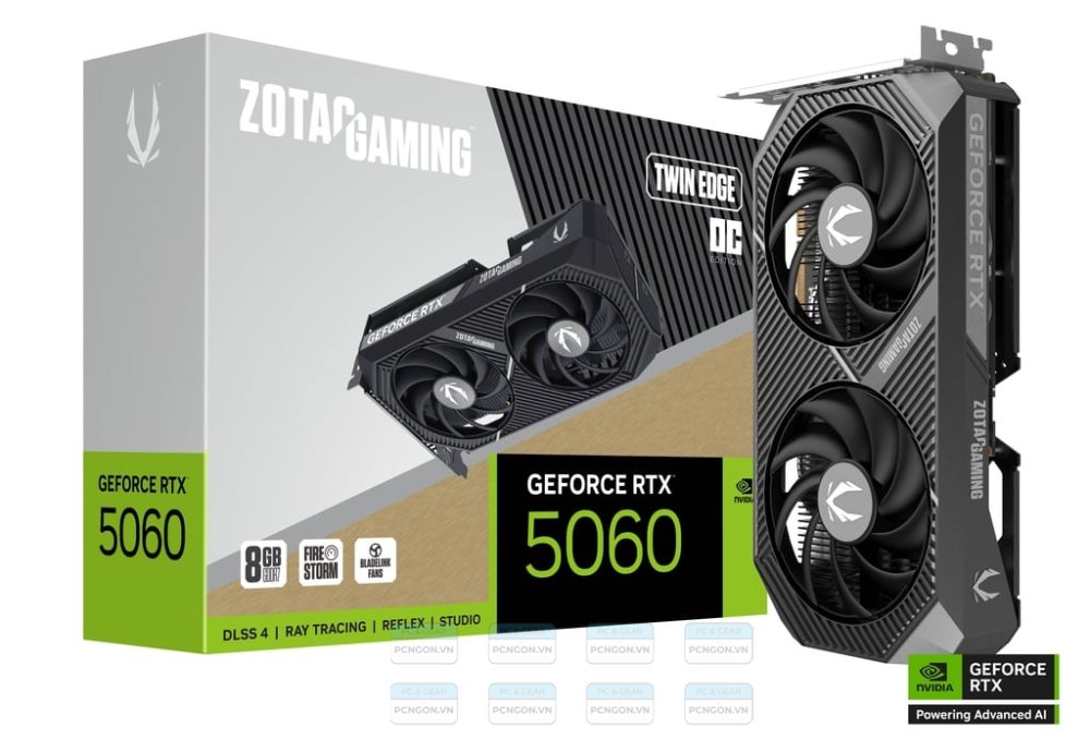 Card Màn Hình Zotac Gaming Geforce Rtx 5060 8gb Twin Edge Oc Gddr7 2