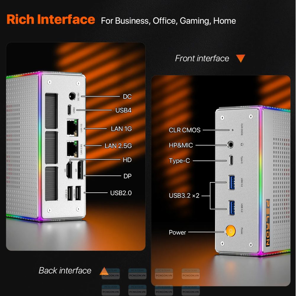 Máy Tính Mini Pc Peladn Ho4 Amd Ryzen 7 8845hs (barebone) 2
