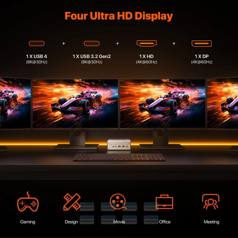 Máy Tính Mini Pc Peladn Ho4 Amd Ryzen 7 8845hs (barebone) 4