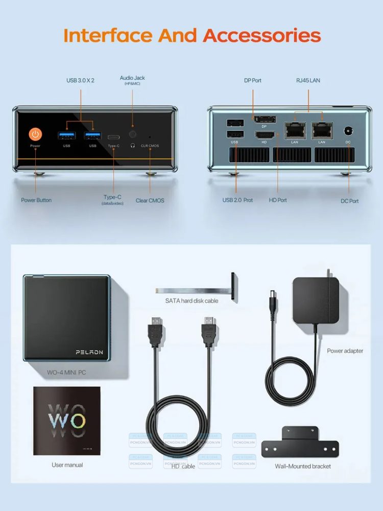 Máy Tính Mini Pc Peladn Wo4 Amd (r5 5500u, R5 5600h, R7 5700u) 1