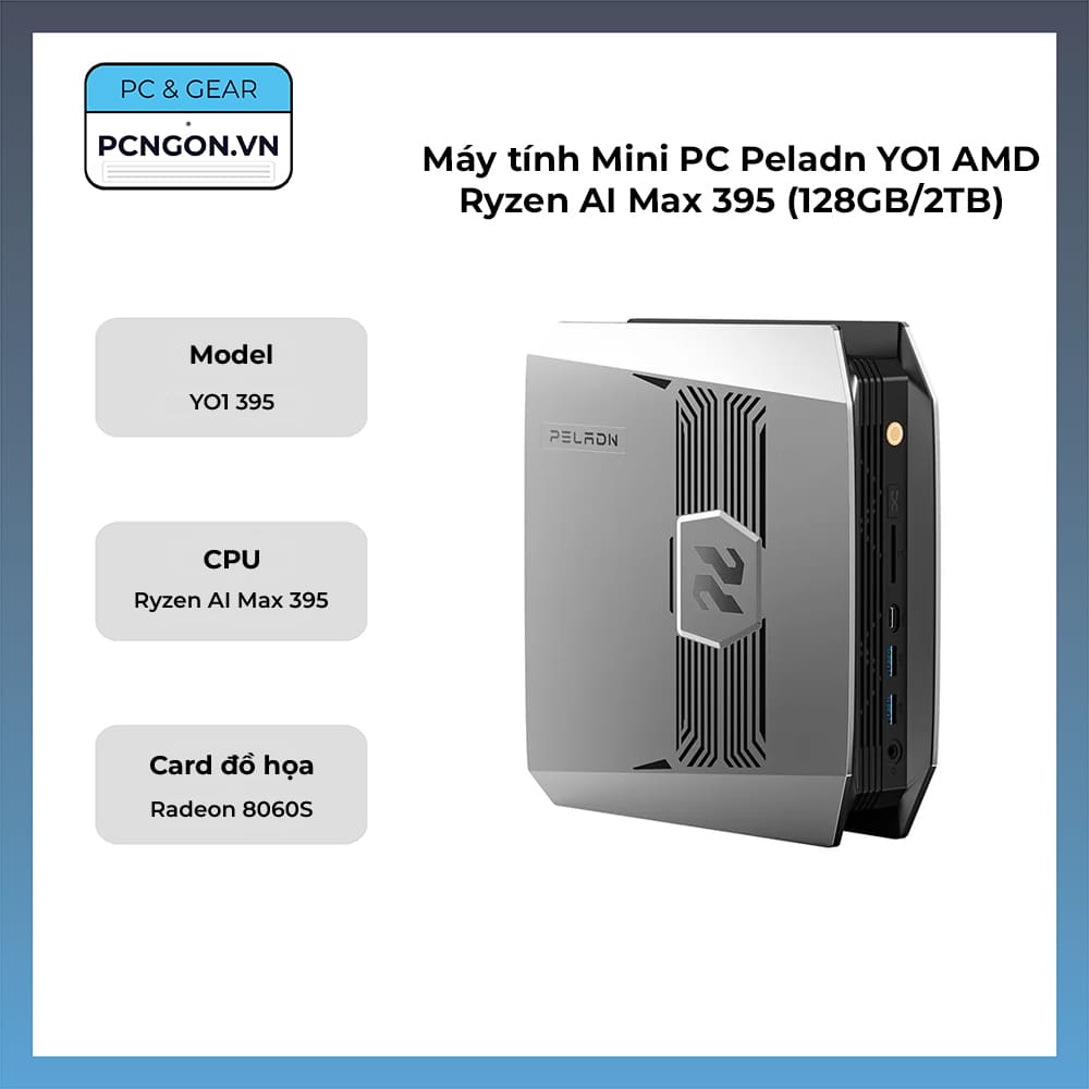 Mini PC Peladn YO1 AMD Ryzen AI Max 395 (128GB/2TB)