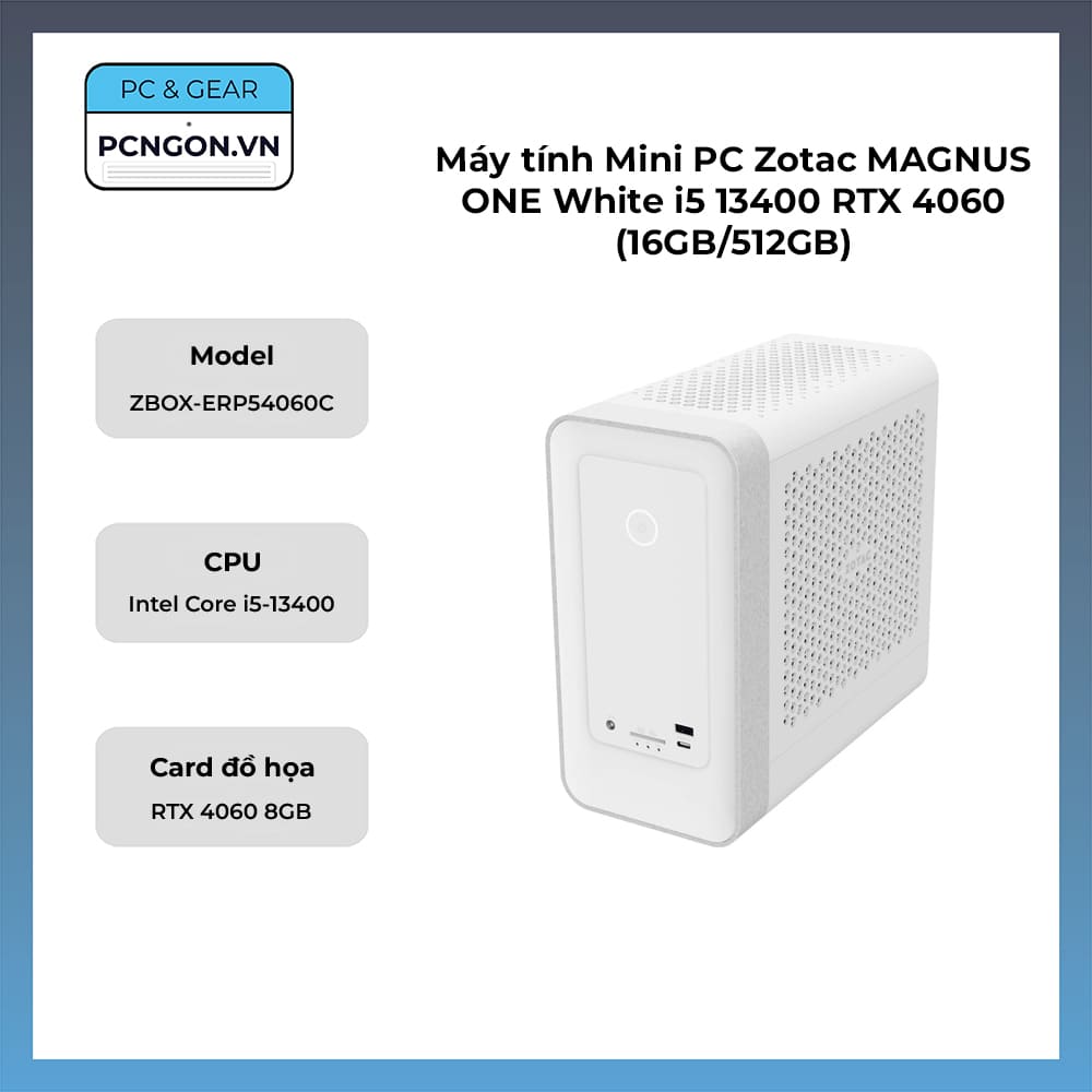 Mini PC Zotac MAGNUS ONE White i5 13400 RTX 4060