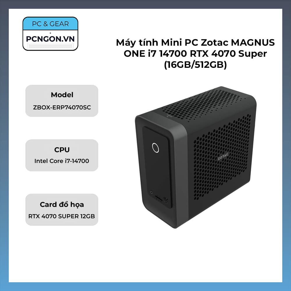 Mini PC Zotac MAGNUS ONE i7 14700 RTX 4070 Super