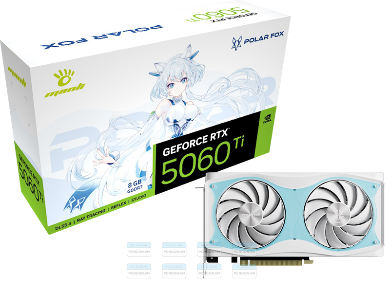 Card Màn Hình Manli Polar Fox Geforce Rtx 5060 Ti Oc 16gb Gddr7 1