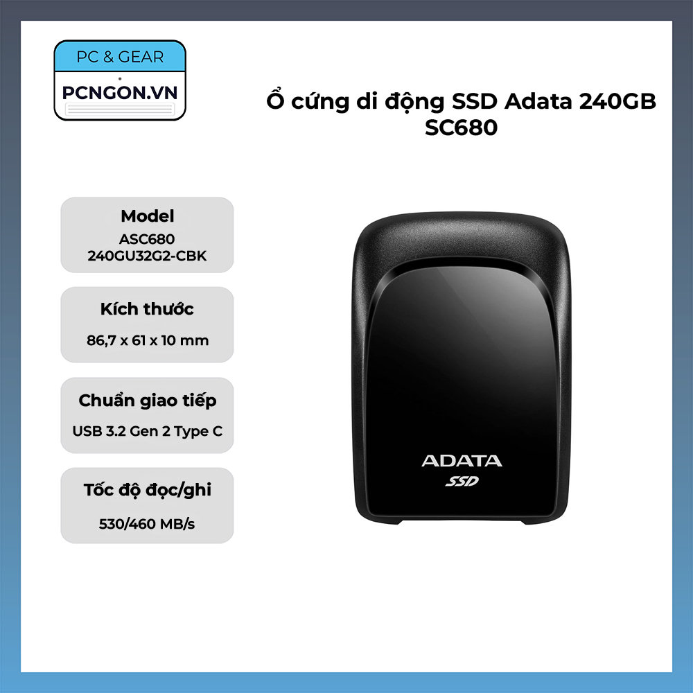 Ổ Cứng Di động Ssd Adata 240gb Sc680
